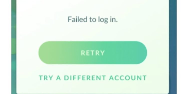 Pokemon Go failed to login