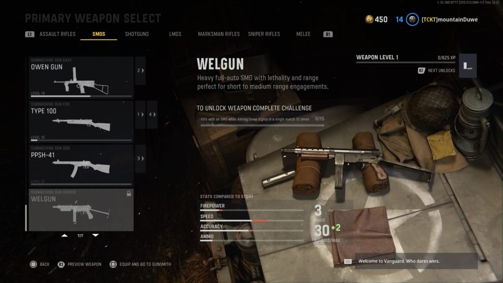 Call of Duty Vanguard Get Welgun