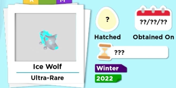 Adopt Me Ice Wolf Pet Rarity & Worth