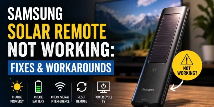Samsung Solar Remote Not Working: Fixes & Workarounds